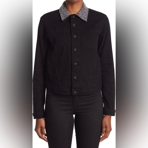 NWOT L’AGENCE Celine Crystal Embellished Collar Shacket - Picture 3 of 6